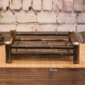 Support en bambou fait main pour tasse - Accessoires de cérémonie du t