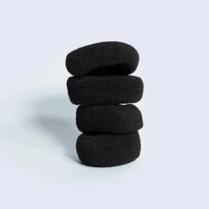 CRAZY POUSS - Lot de 4 élastiques épais Taille S - Noir