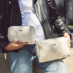 Mini trousse de toilette - Effet lin