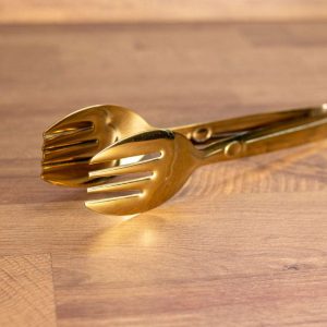 ACAR Pince à Salade dorée en acier inoxydable 24 Cm