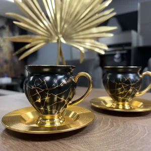 ACAR ARYA Set de 6 tasses à café en porcelaine