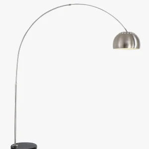 Lampadaire Arc avec Abat-jour Dôme Inox