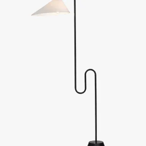 Lampadaire Col de Cygne avec Abat-Jour en Tissu
