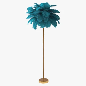 Lampadaire "Palmier Plumeux" avec Plateau