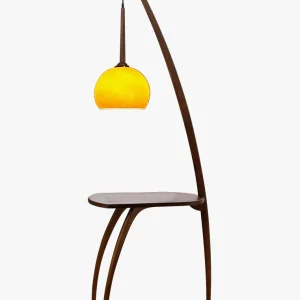 Lampadaire Suspendu avec Table Intégrée