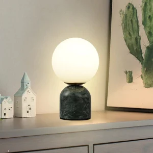Lampe de Table NordicRound - Élégance en Verre et Marbre