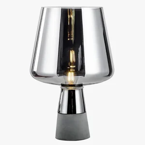 Lampe de Table en Verre Fumé