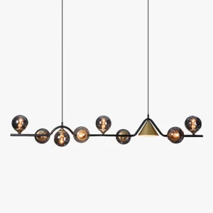 Lustre Linéaire en Globe de Verre