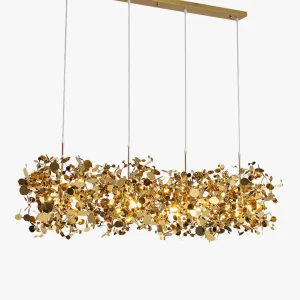 Lustre Suspendu - Nuage Métallique Argent/Or