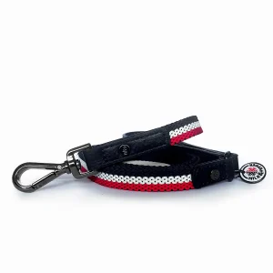 Laisse plate pour chien collection Courchevel Milk Pepper