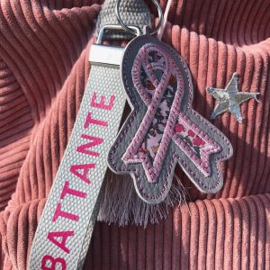 Porte clefs Octobre Rose