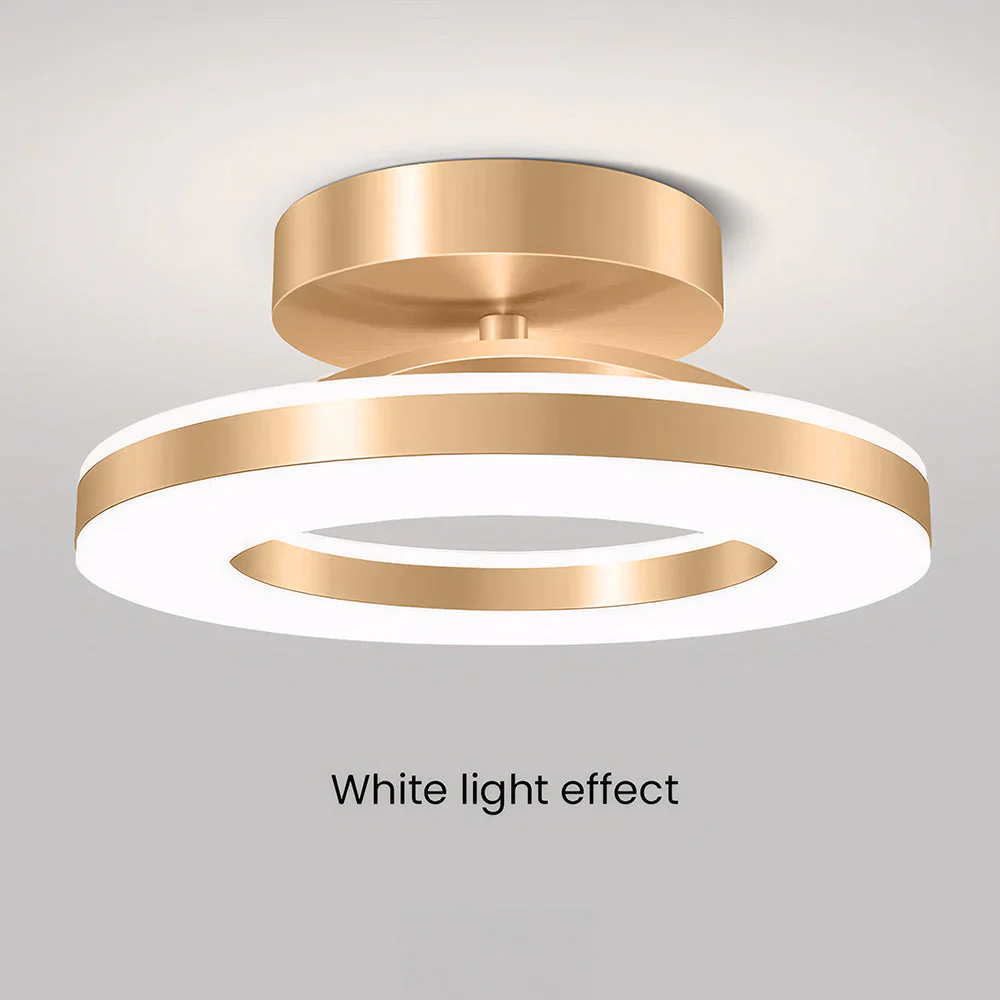 Plafonnier Élégance LED - Luminaire en Fer Doré – Image 9