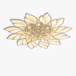 Plafonnier Encastré Cristal Fleurs Élégantes