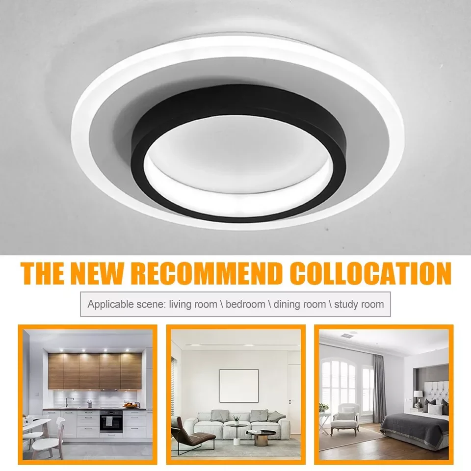 Plafonnier LED Élégance Métallique - Design Contemporain pour Salon – Image 3