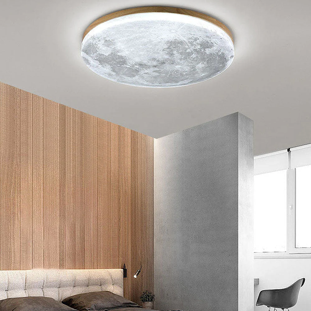 Plafonnier LED Lune Élégante - Design Minimaliste pour Salon et Chambre – Image 2
