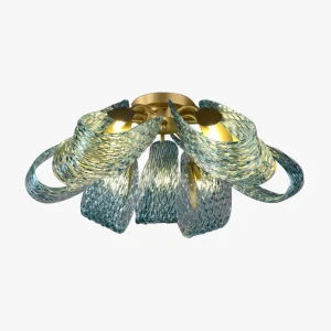 Plafonnier Semi-Encastré Verre Paon