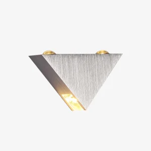 Applique Murale LED Triangulaire - Aluminium Chromé Design Moderne