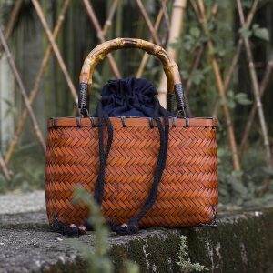 Bentobox, sac a main en bambou a tissage japonais