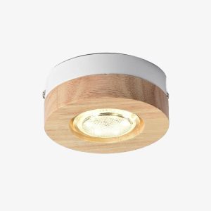 Spot LED Encastrable Bois Rond - Élégance Moderne pour Salle de Bain