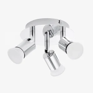 Plafonnier LED Chromé 3 Spots - Élégance Moderne pour Salon et Cuisine