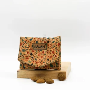 Pochette à friandises chiens Terrazzo liège - Bracelet balade