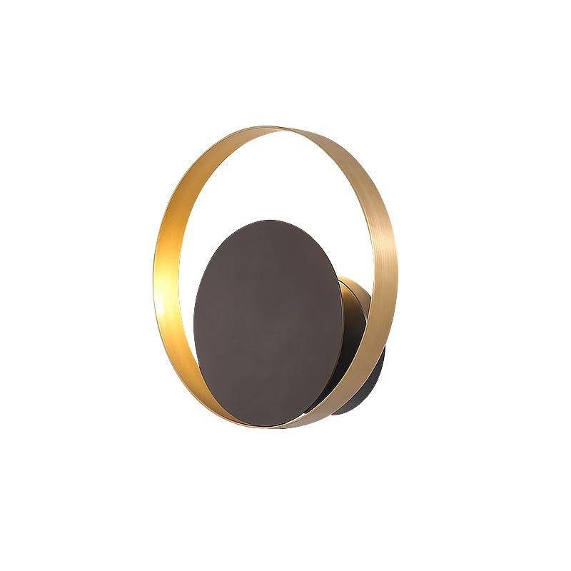 Applique Murale LED Élégance - Cercles Dorés et Noirs pour Salon et Chambre