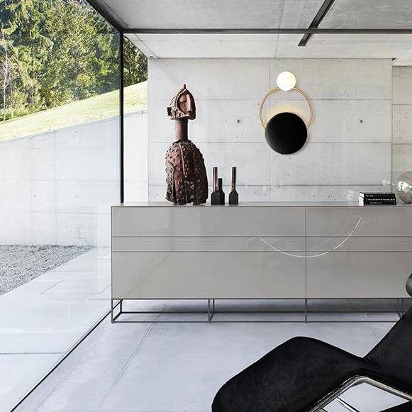 Applique Murale LED Élégance - Cercles Dorés et Noirs pour Salon et Chambre – Image 4