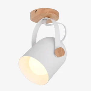 Plafonnier LED Moderne en Bois - Éclairage Dirigeable pour Cuisine