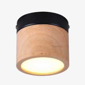 Spot LED Cylindrique en Bois