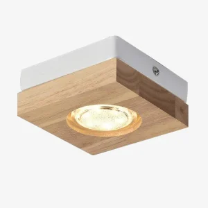 Spot LED Encastrable en Bois - Élégance Naturelle