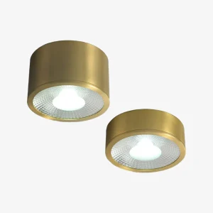 Spot Lumineux Plafond Cylindrique Moderne - Tarm Doré